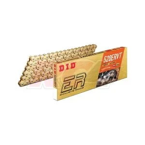 Corrente Transmissão DID 520ERVT x 120L Gold Motocross com O-ring